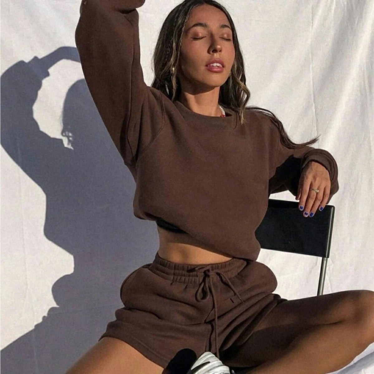 Cozy Sweatshirt & Shorts Set