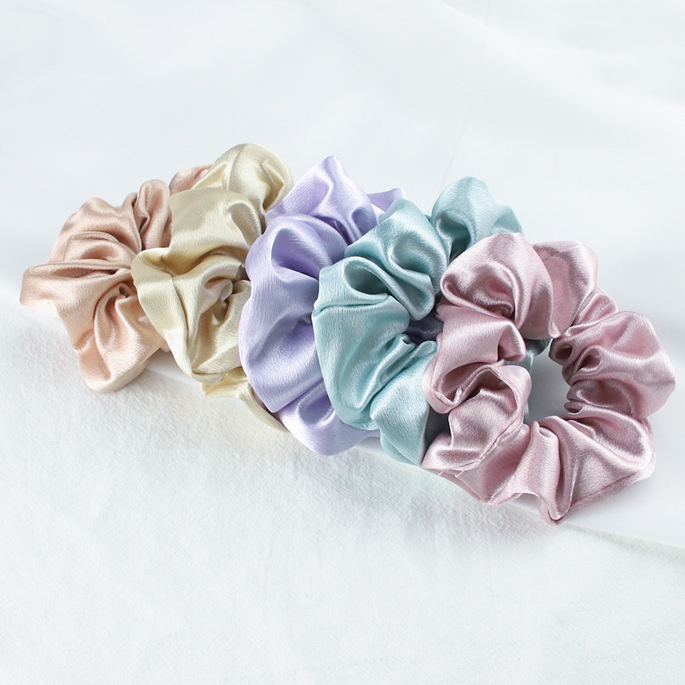 5-Set Silk Scrunchies