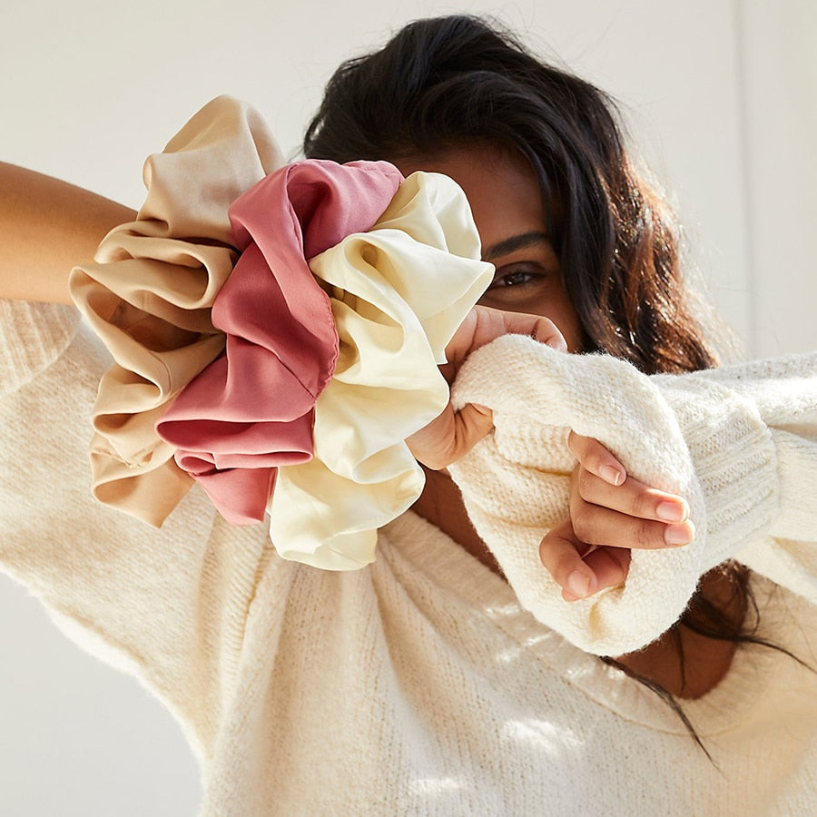 Oversized Satin Scrunchies