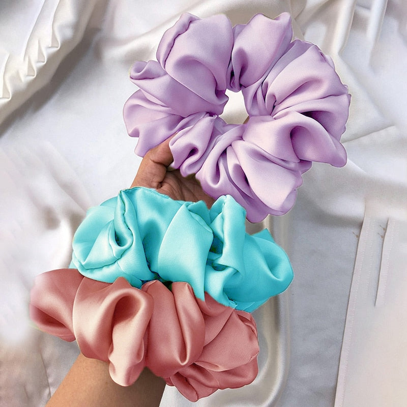 Oversized Satin Scrunchies